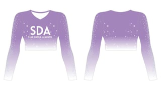 Starda C T long sleeve crop purple ombre