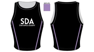 Starda C T fitted crop tank stripe