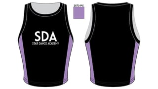 Starda C T fitted crop tank purple