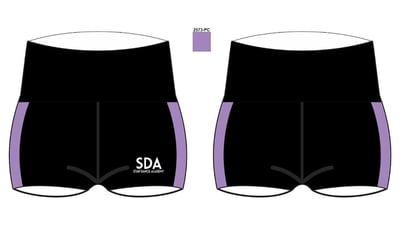 Starda C T high waisted dance short purple