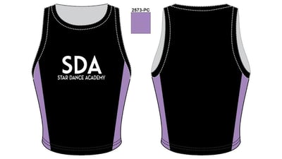 Starda C T fitted crop tank purple