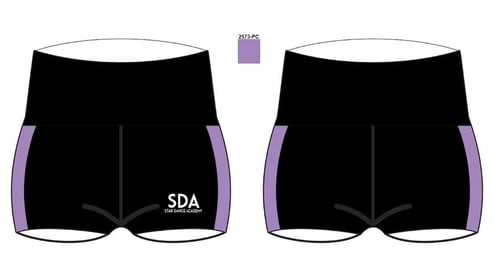 Starda C T high waisted dance short purple