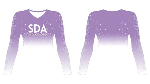 Starda C T long sleeve crop purple ombre